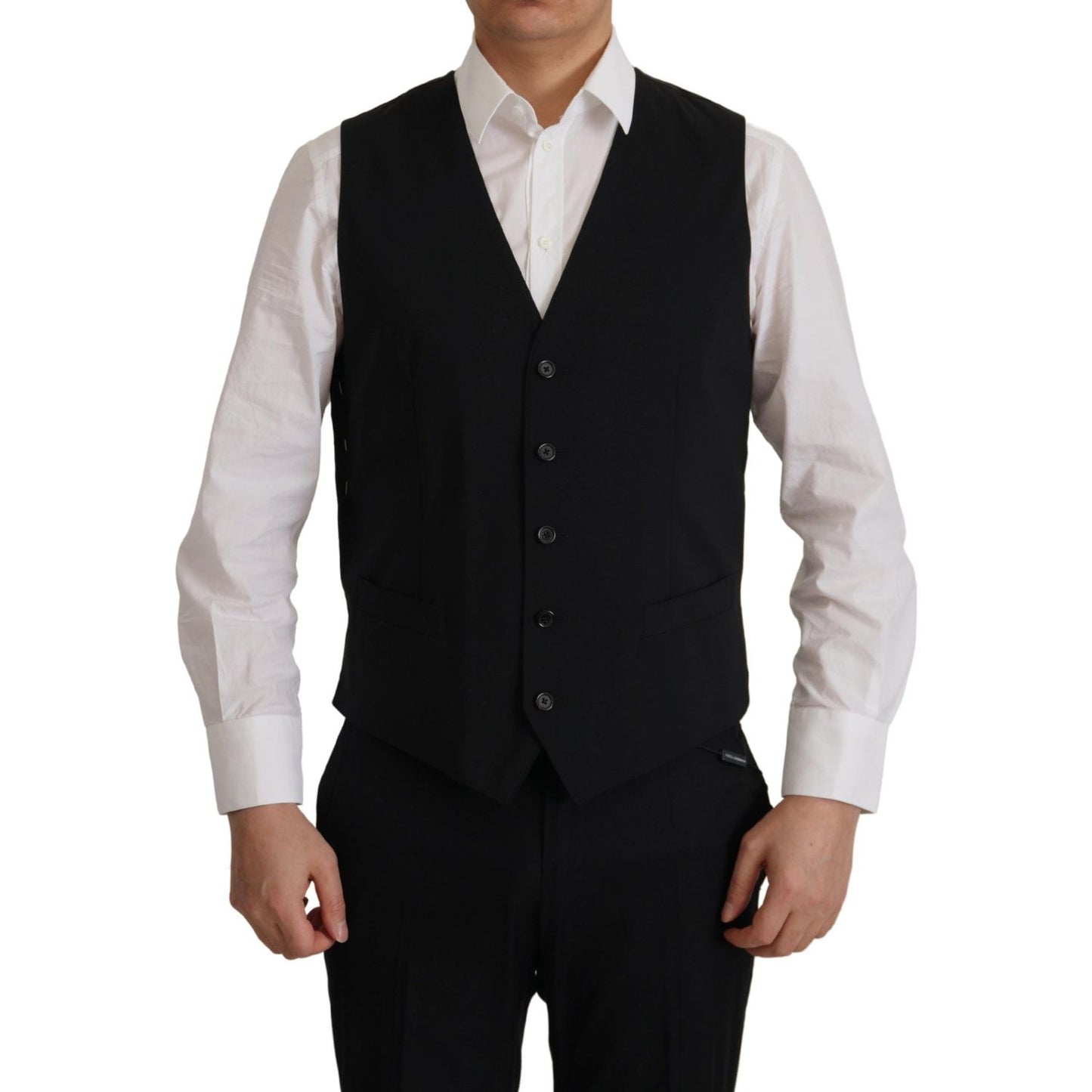 Dolce & Gabbana Elegant Black Martini Blazer and Vest Ensemble Dolce & Gabbana