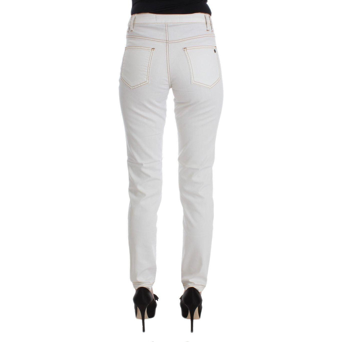 Cavalli Chic White Slim Fit Denim Cavalli