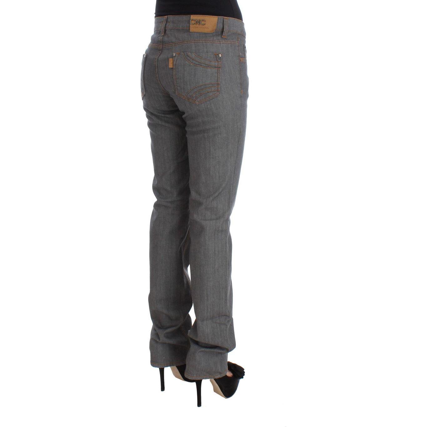 Costume National Gray Cotton Regular Fit Denim Jeans