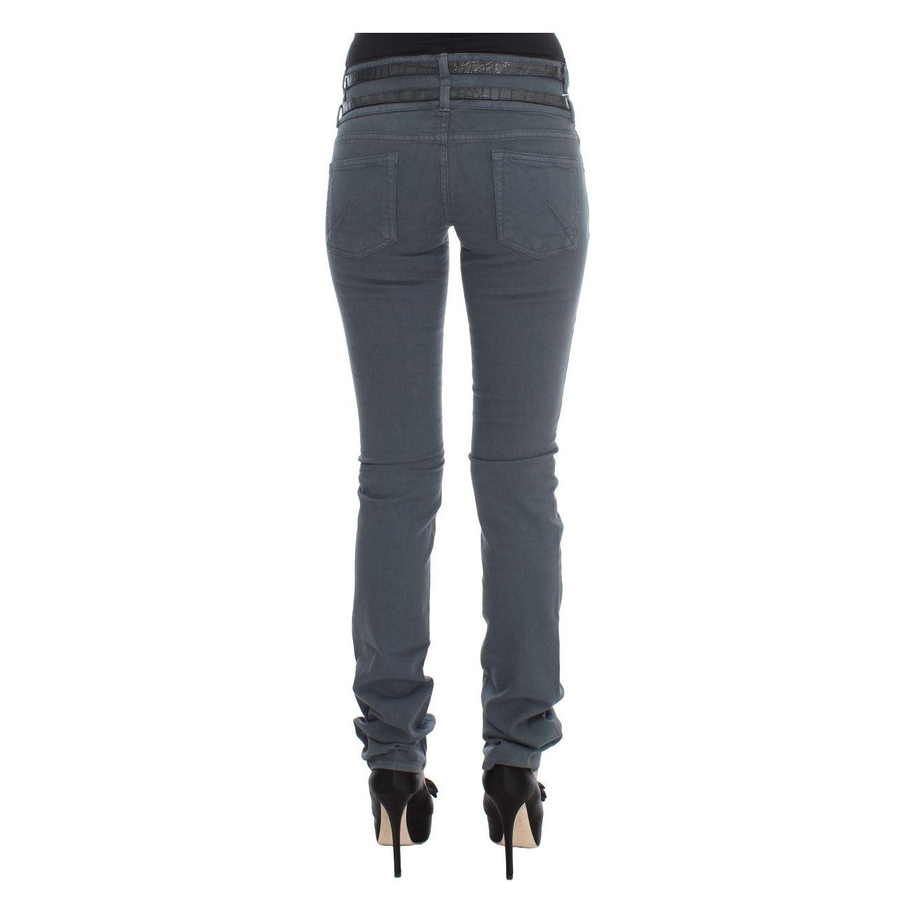 John Galliano Sleek Slim Fit Italian Jeans in Chic Blue Jeans & Pants John Galliano