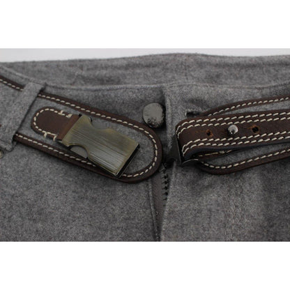 Ermanno Scervino Gray Cotton Slim Fit Casual Bootcut Pants 1728,67345645728,Casual Pants - Pants - Clothing,Clothing,Ermanno Scervino,Gray,IT46|XL,Jeans & Pants - Women - Clothing,Material: 100% Cotton,New with tags,Pants - Clothing,Women,Women - Clothing