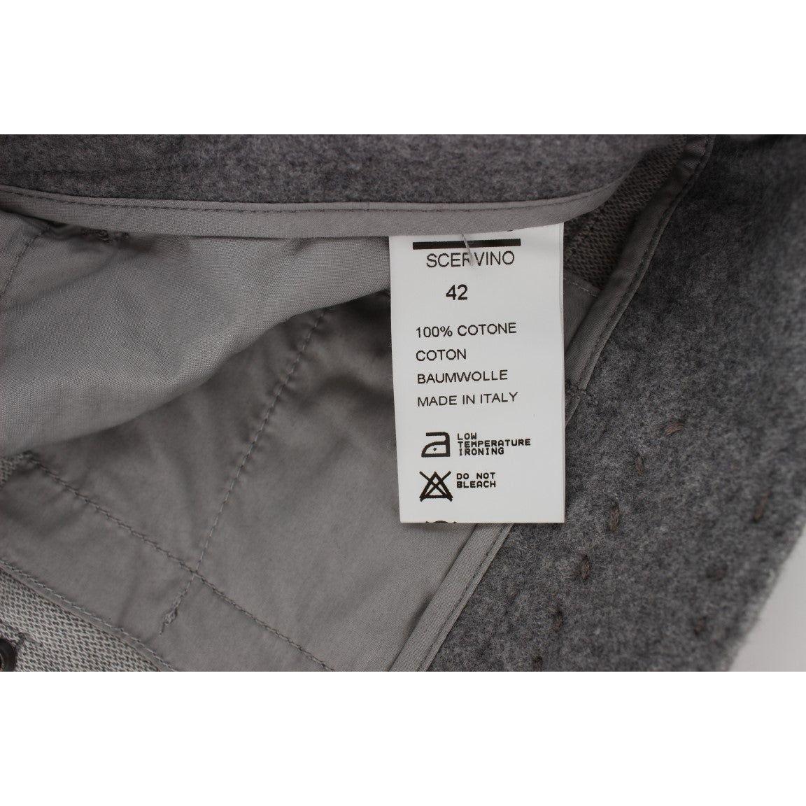 Ermanno Scervino Gray Cotton Slim Fit Casual Bootcut Pants 1728,67345645728,Casual Pants - Pants - Clothing,Clothing,Ermanno Scervino,Gray,IT46|XL,Jeans & Pants - Women - Clothing,Material: 100% Cotton,New with tags,Pants - Clothing,Women,Women - Clothing