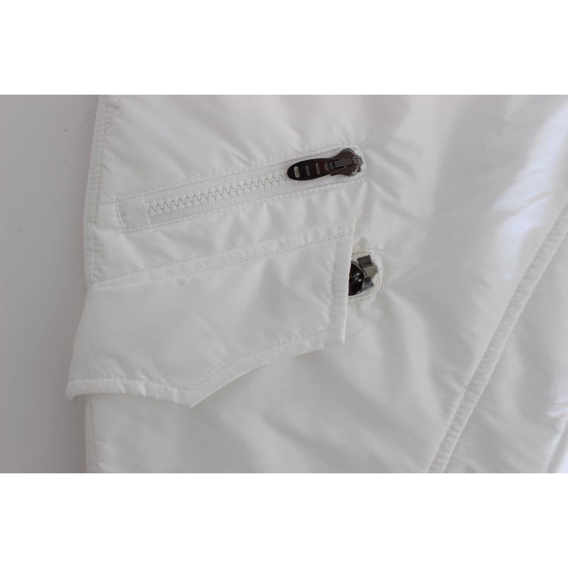 Ermanno Scervino Chic White Nylon Cargo Pants by Italian Designer Ermanno Scervino