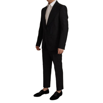 Dolce & Gabbana Black Polyester Formal 2 Piece MARTINI Suit