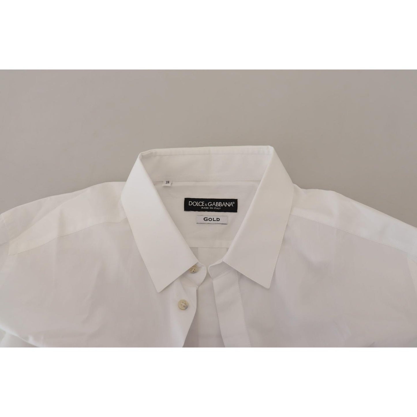 Dolce & Gabbana Elegant White Peacock Feather Dress Shirt Dolce & Gabbana