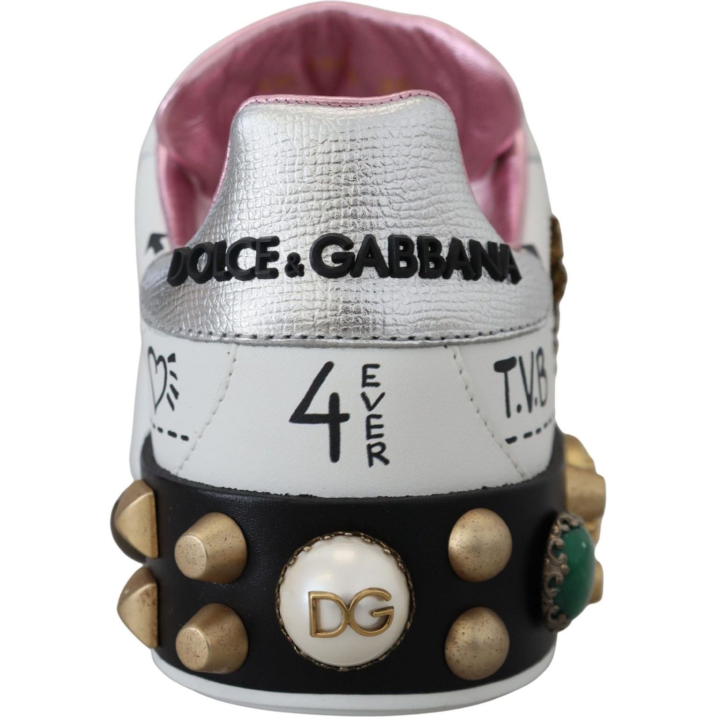 Dolce & Gabbana Queen Crown Chic Leather Sneakers Dolce & Gabbana