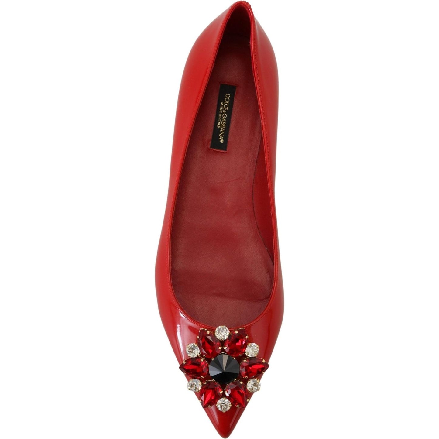 Dolce & Gabbana Red Suede Crystal Loafers - Exquisite Elegance Dolce & Gabbana