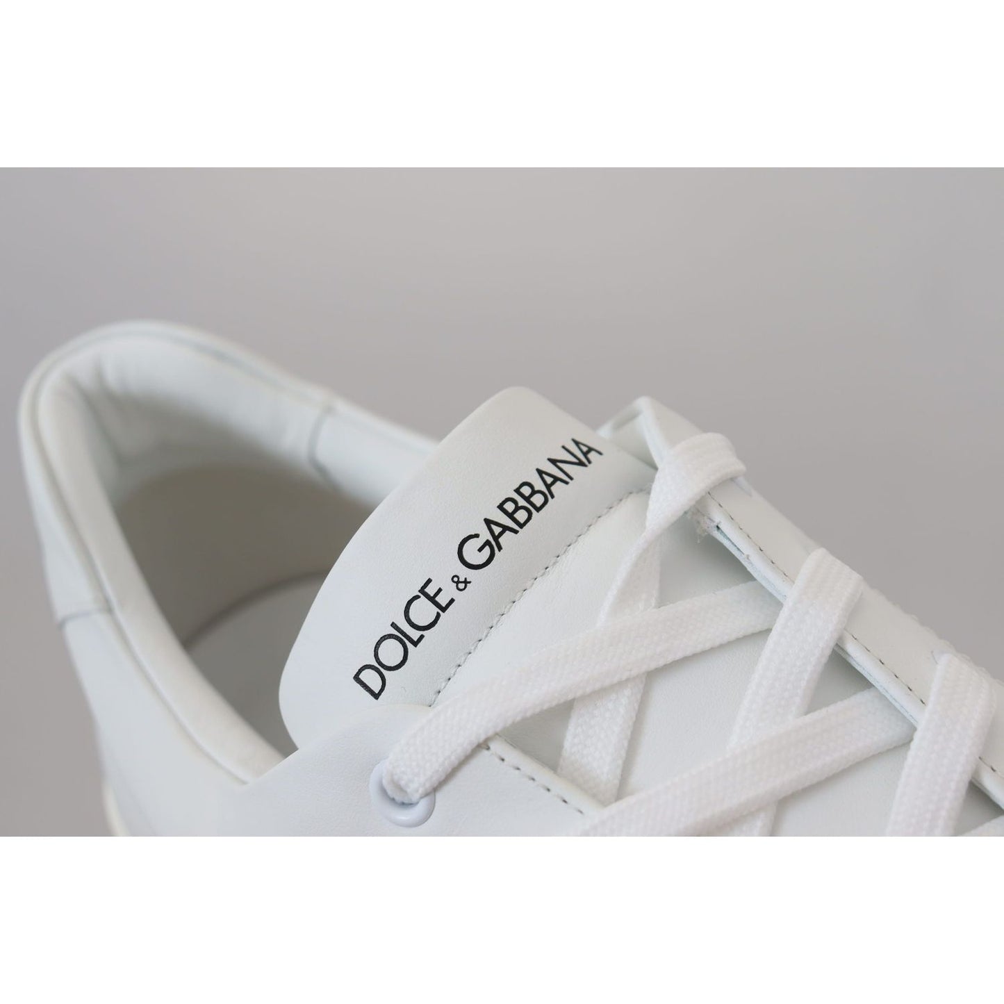 Dolce & Gabbana Elegant White Leather Men's Sneakers Dolce & Gabbana