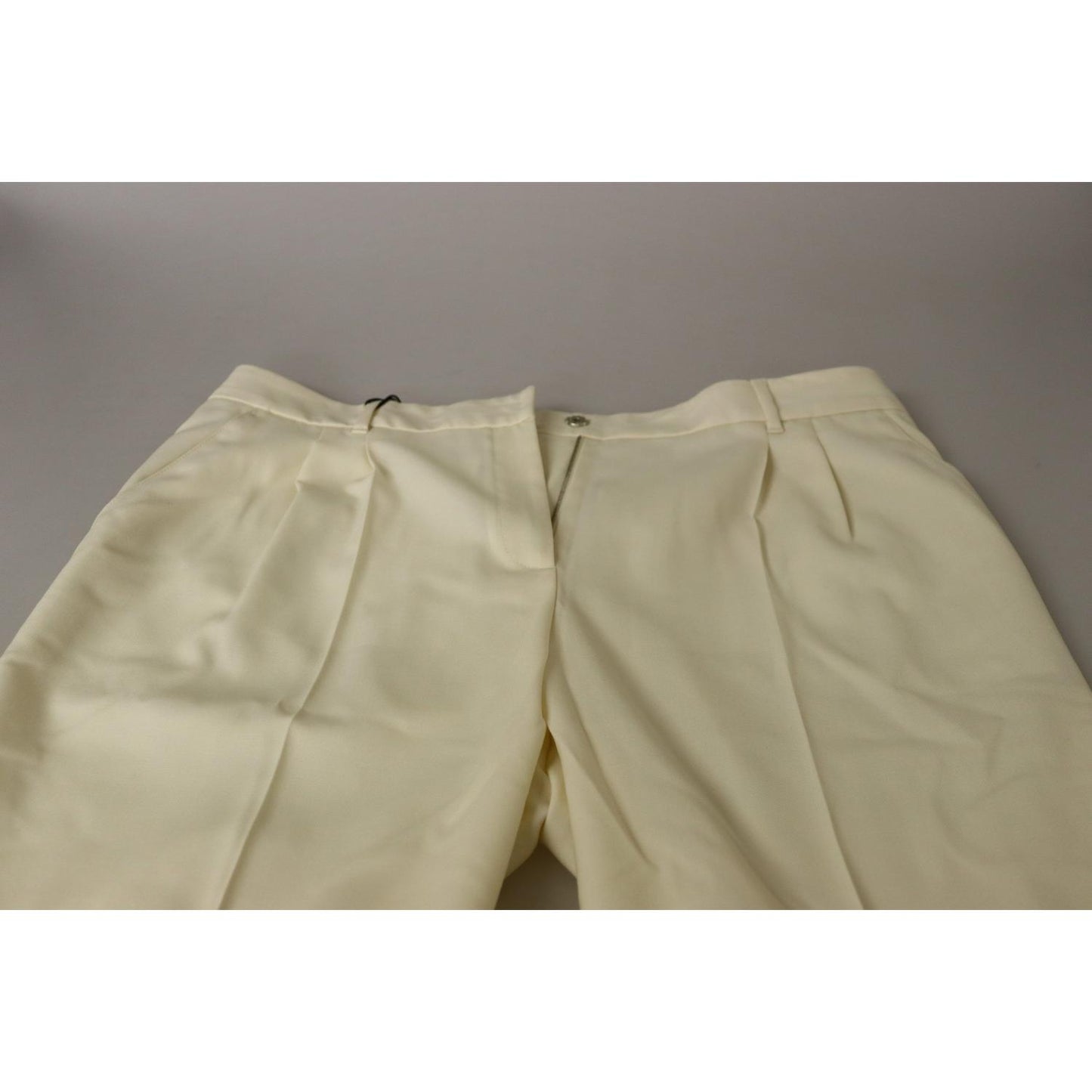 Dolce & Gabbana Elegant Ivory High-Waist Wool Pants Dolce & Gabbana