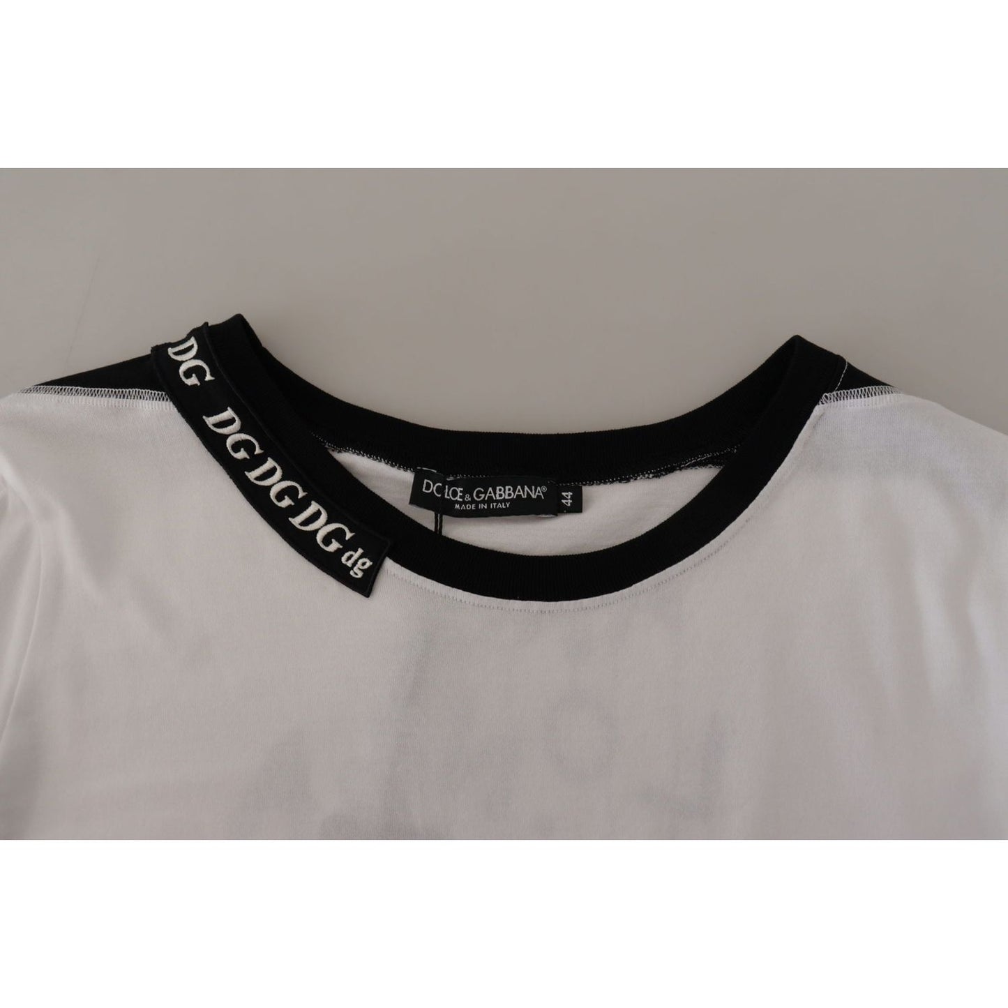 Dolce & Gabbana Elegant Round Neck Slogan Tee Dolce & Gabbana