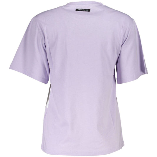 Cavalli Class Purple Cotton Women T-Shirt Cavalli Class