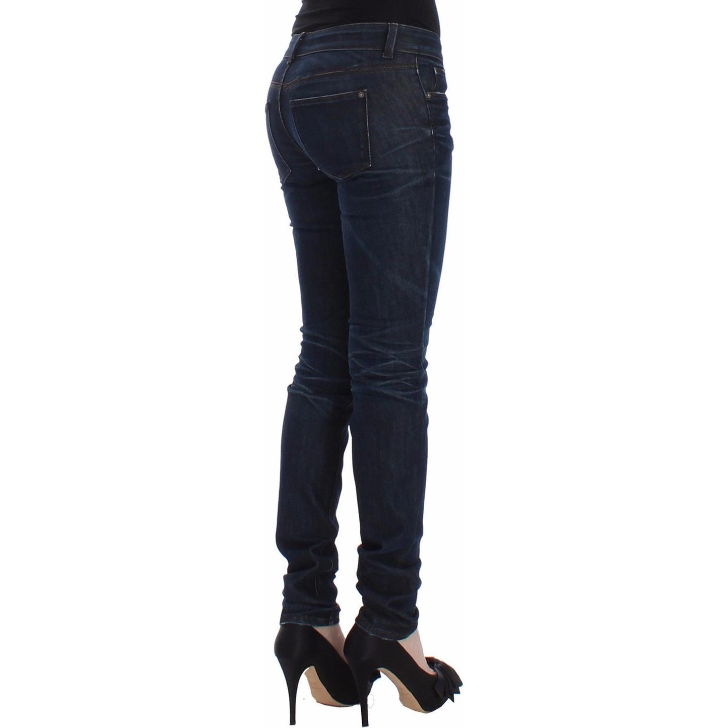 Ermanno Scervino Chic Dark Blue Skinny Jeans Ermanno Scervino