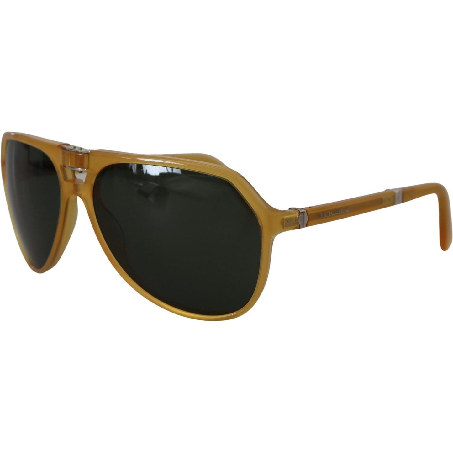 Dolce & Gabbana Chic Yellow Aviator Acetate Sunglasses Dolce & Gabbana