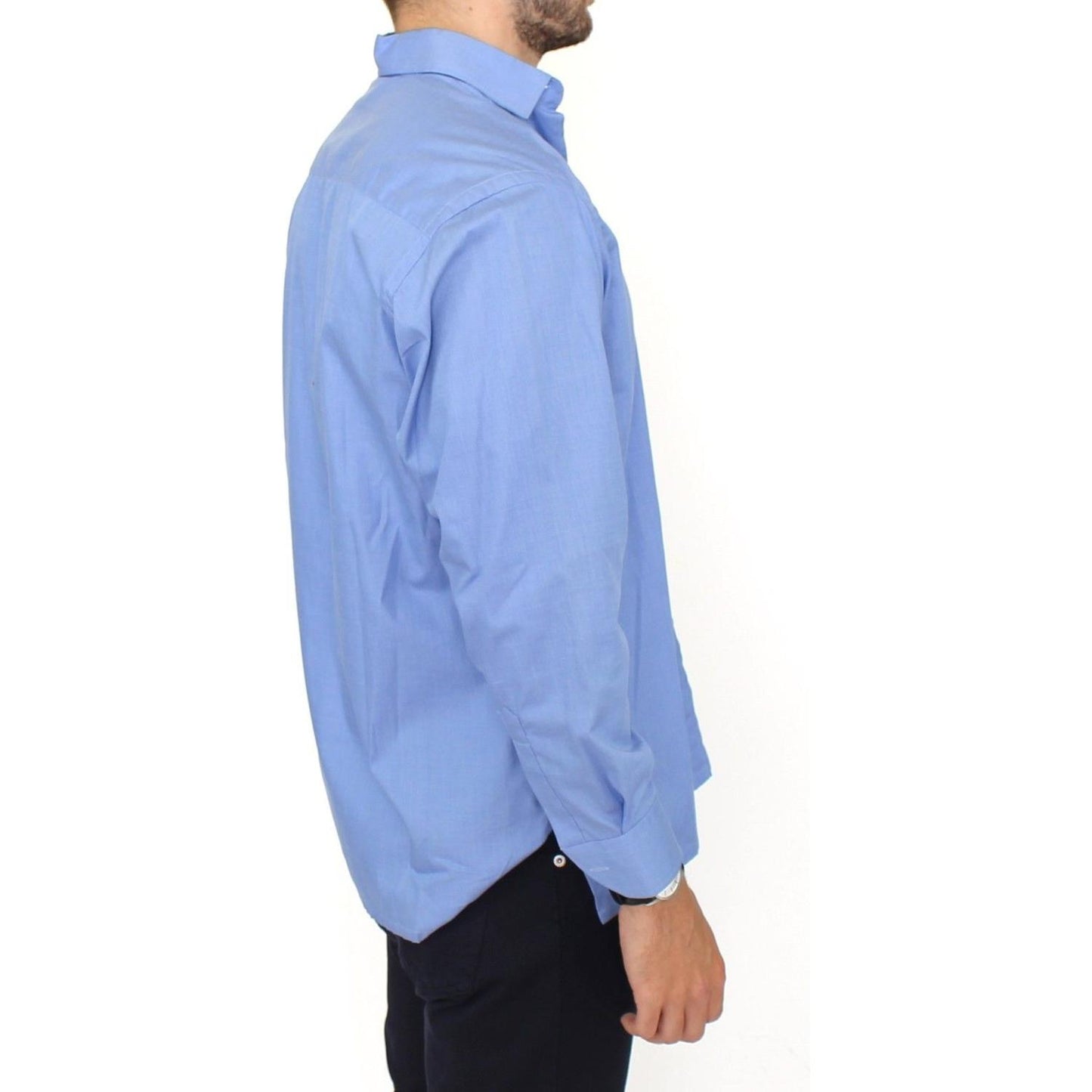 Ermanno Scervino Dapper Blue Cotton Dress Shirt for Men Ermanno Scervino