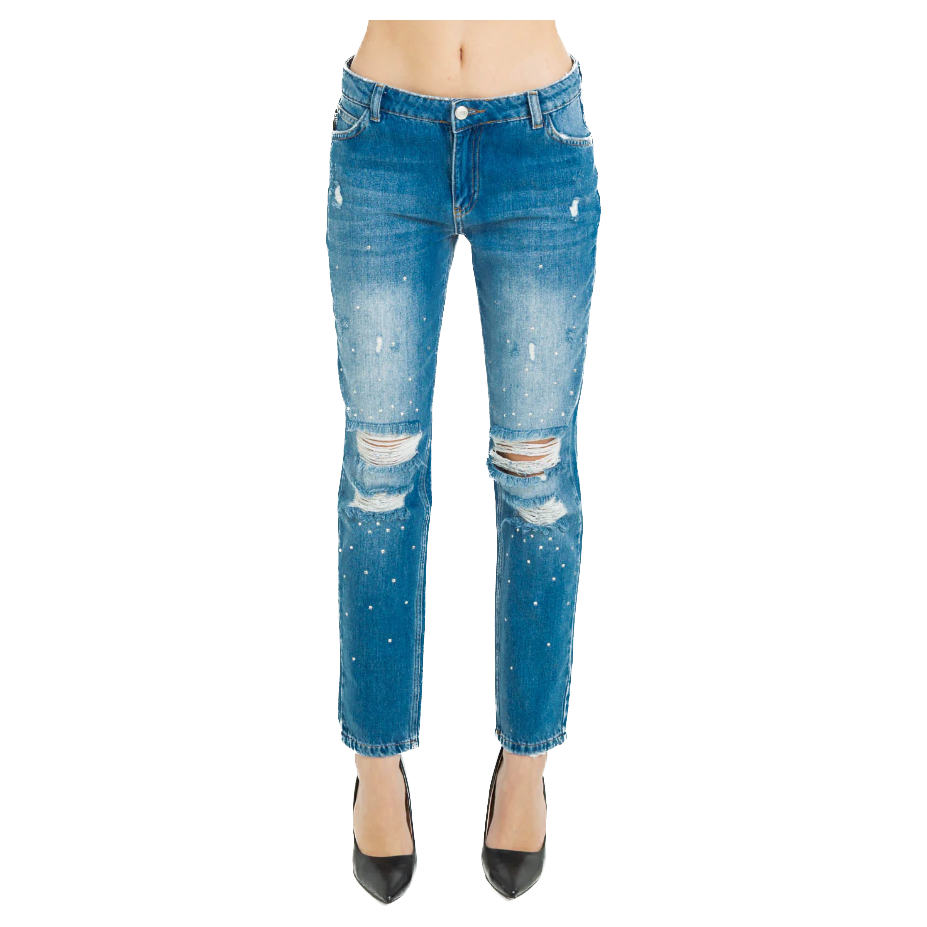 Imperfect Chic Distressed Straight Leg Jeans Imperfect