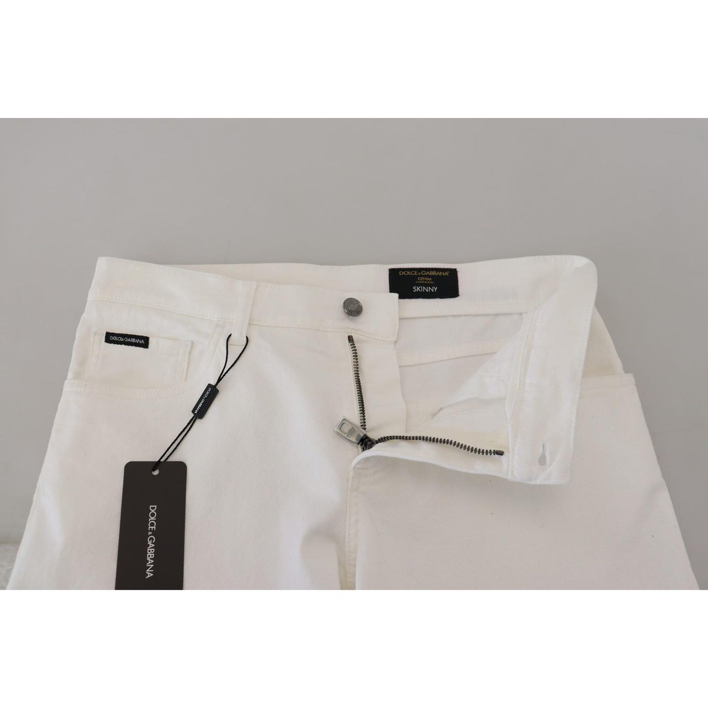 Dolce & Gabbana Elegant Slim Fit White Skinny Jeans Dolce & Gabbana