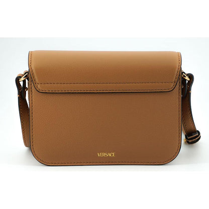 Versace Brown Calf Leather Shoulder Bag
