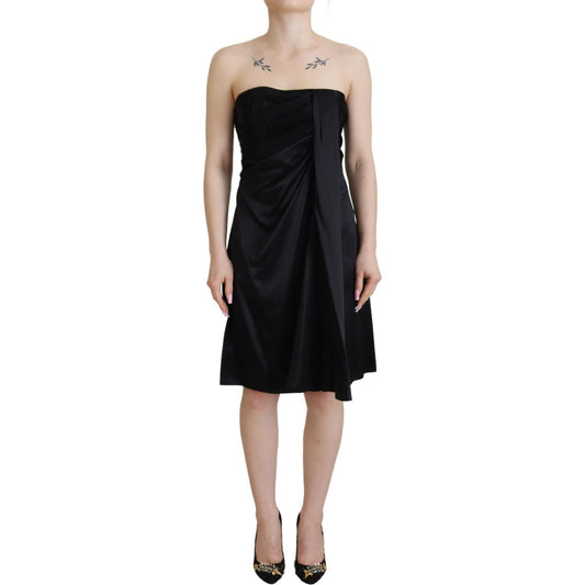 Dolce & Gabbana Black Silk Shift Short Mini Party Dress