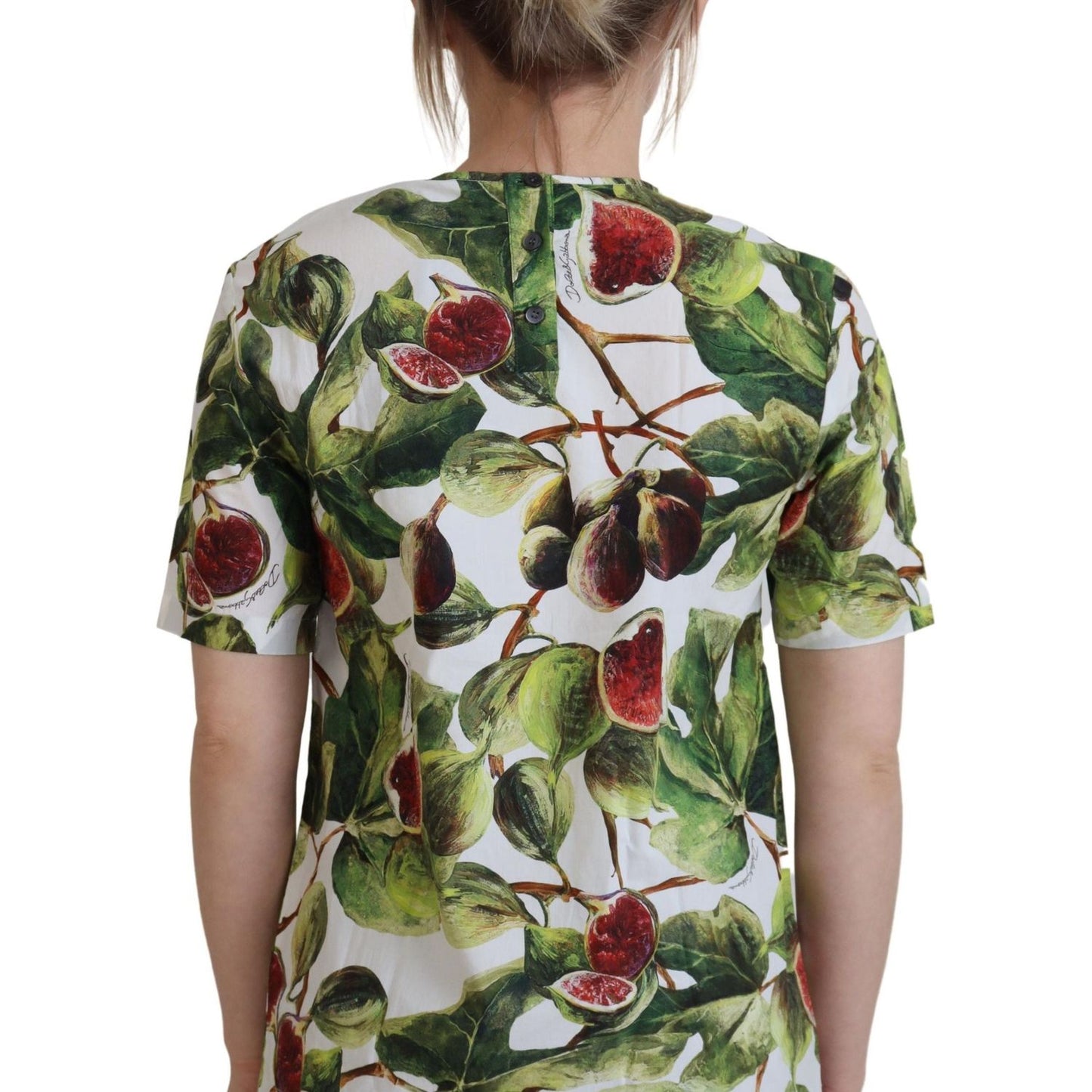 Dolce & Gabbana Chic Multicolor Fig Print Cotton Top Dolce & Gabbana