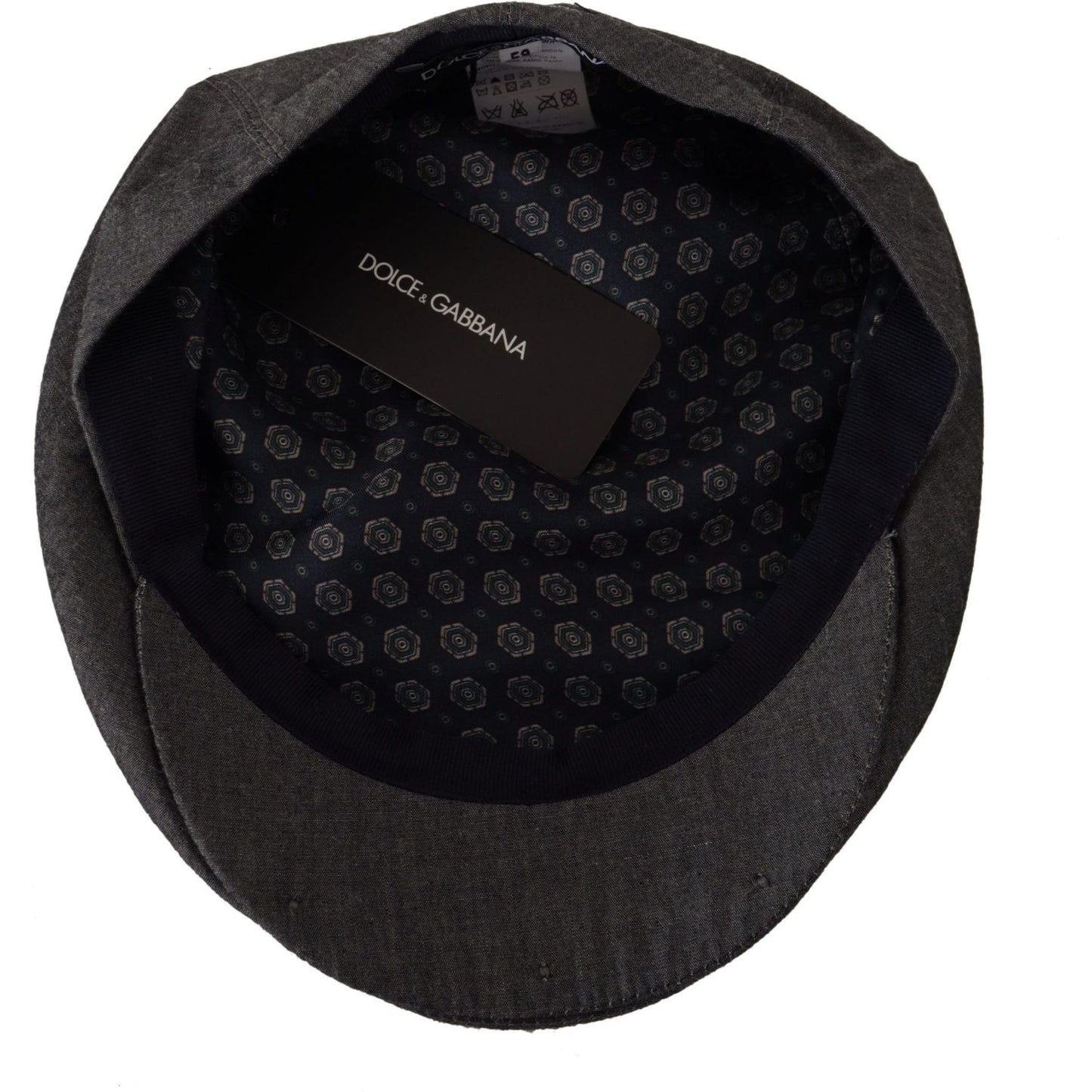 Dolce & Gabbana Elegant Gray Newsboy Hat Dolce & Gabbana