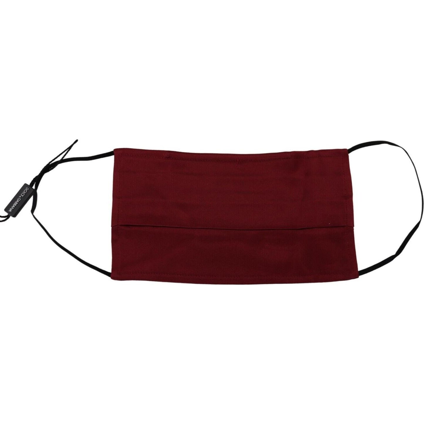 Dolce & Gabbana Elegant Maroon Silk Pleated Face Mask Dolce & Gabbana