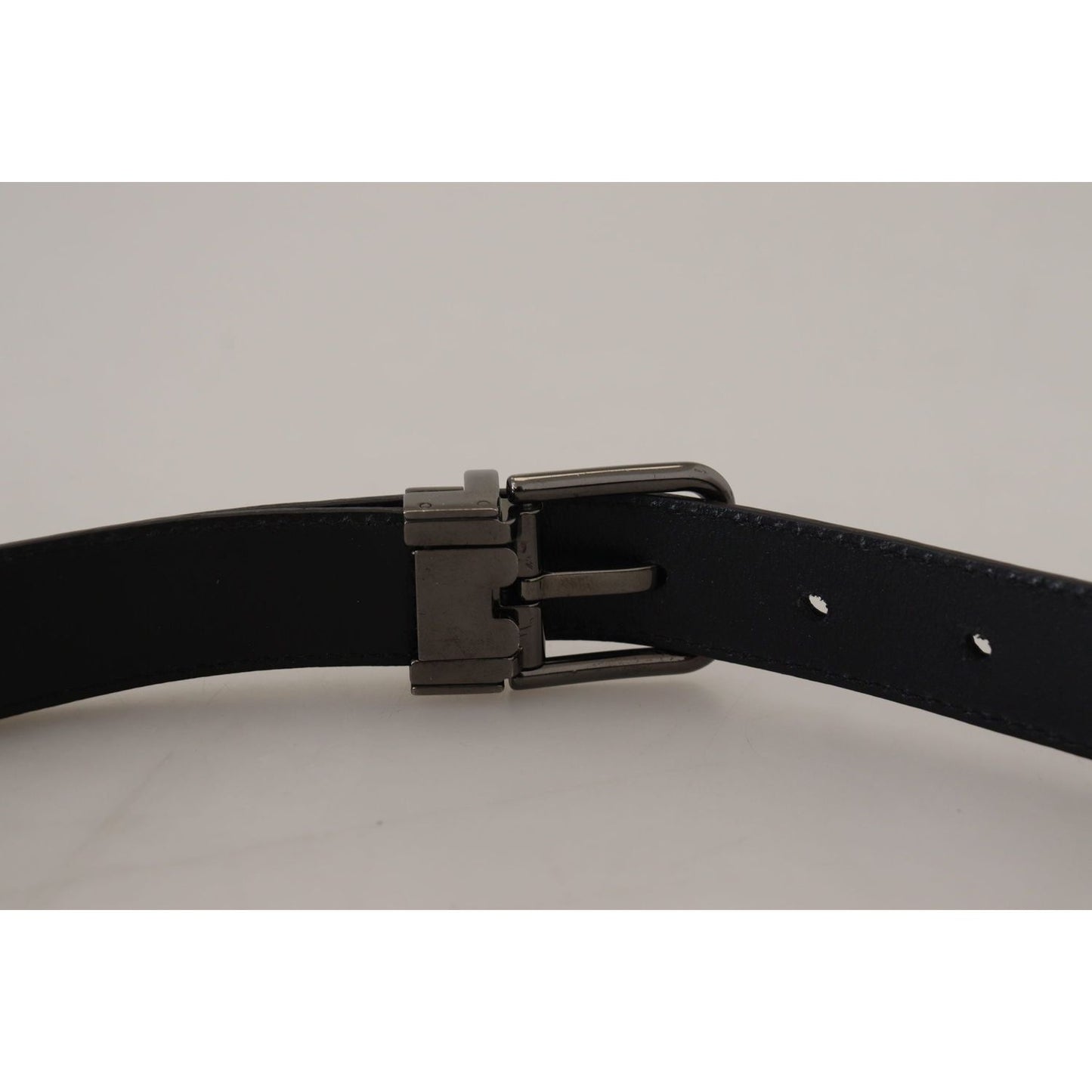 Dolce & Gabbana Elegant Dark Blue Leather Belt Dolce & Gabbana