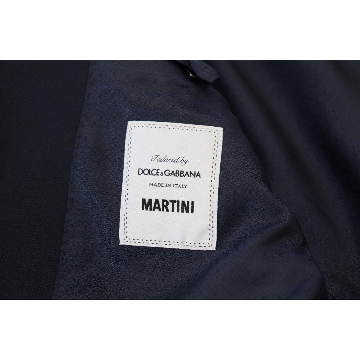 Dolce & Gabbana Dark Blue Wool Single Breasted MARTINI Blazer