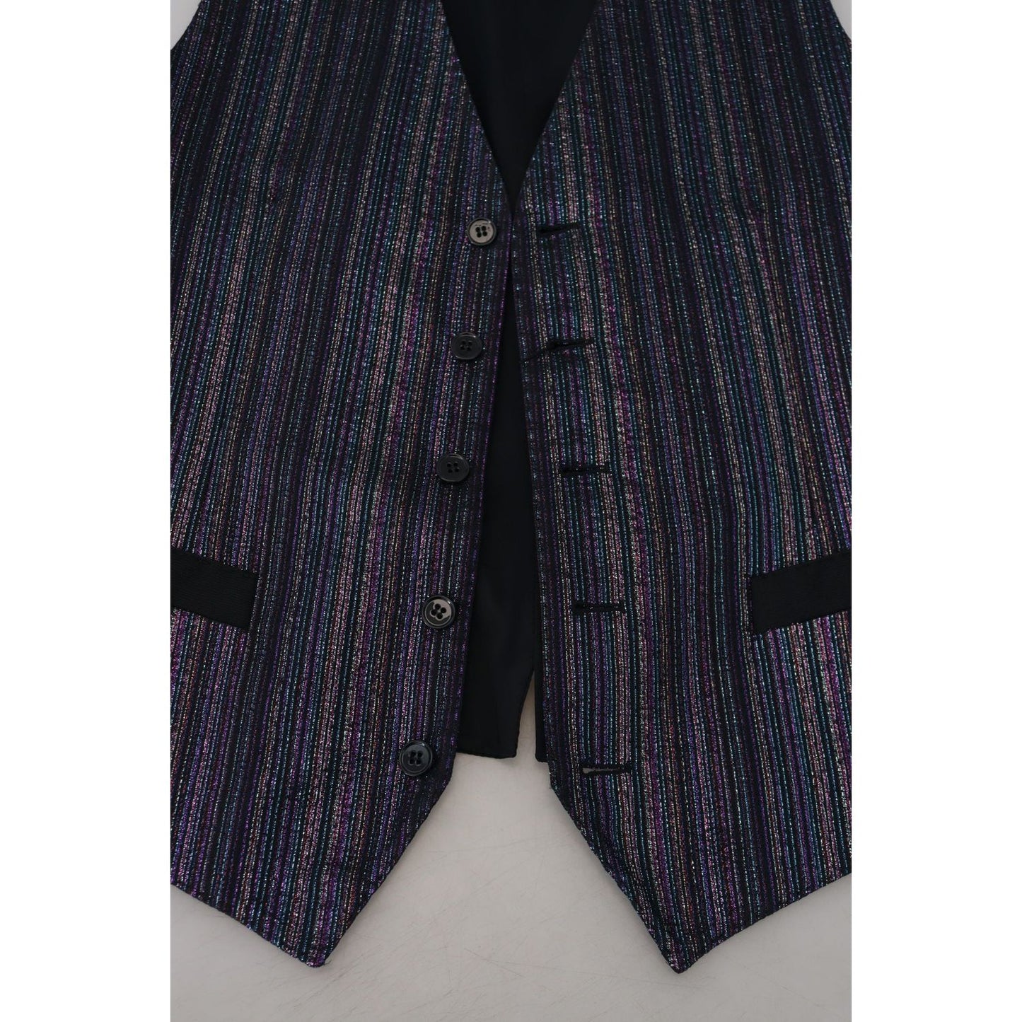 Dolce & Gabbana Multicolor Polyester Waistcoat Dress Formal Vest