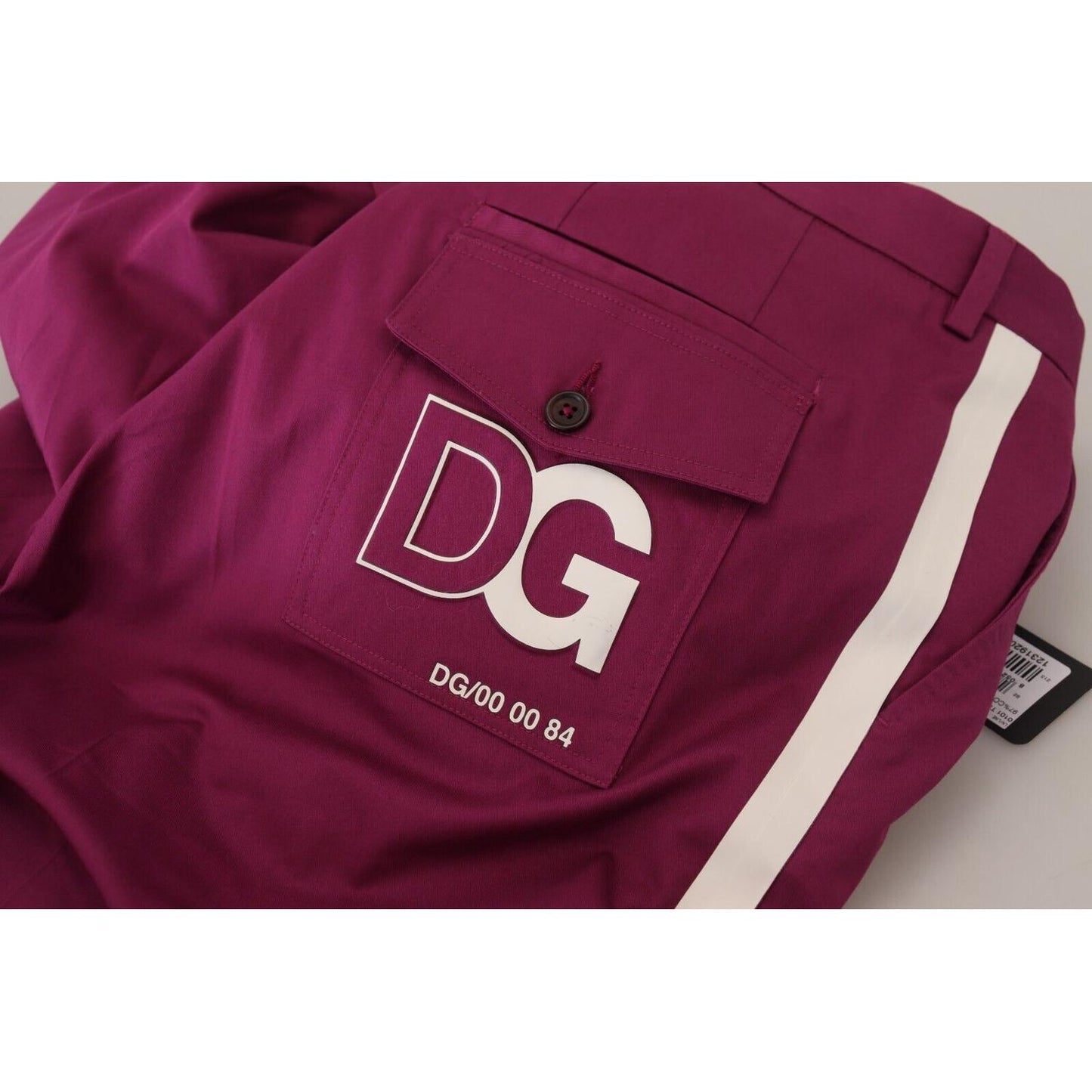 Dolce & Gabbana Elegant Magenta Cotton Stretch Pants Dolce & Gabbana