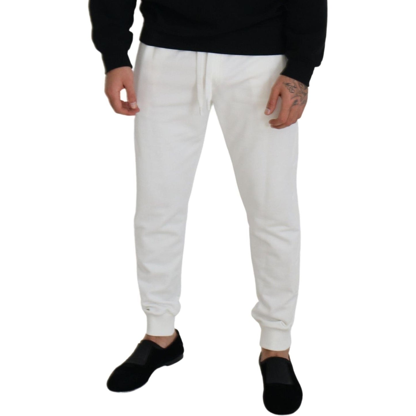 Dolce & Gabbana Elegant White Cotton Sweatpants Dolce & Gabbana