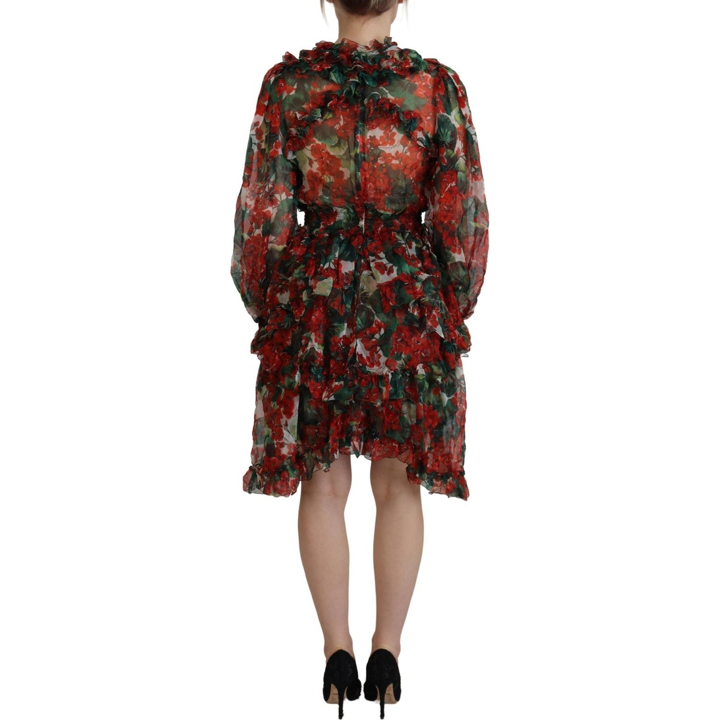 Dolce & Gabbana Elegant Multicolor A-Line Silk Dress Dolce & Gabbana