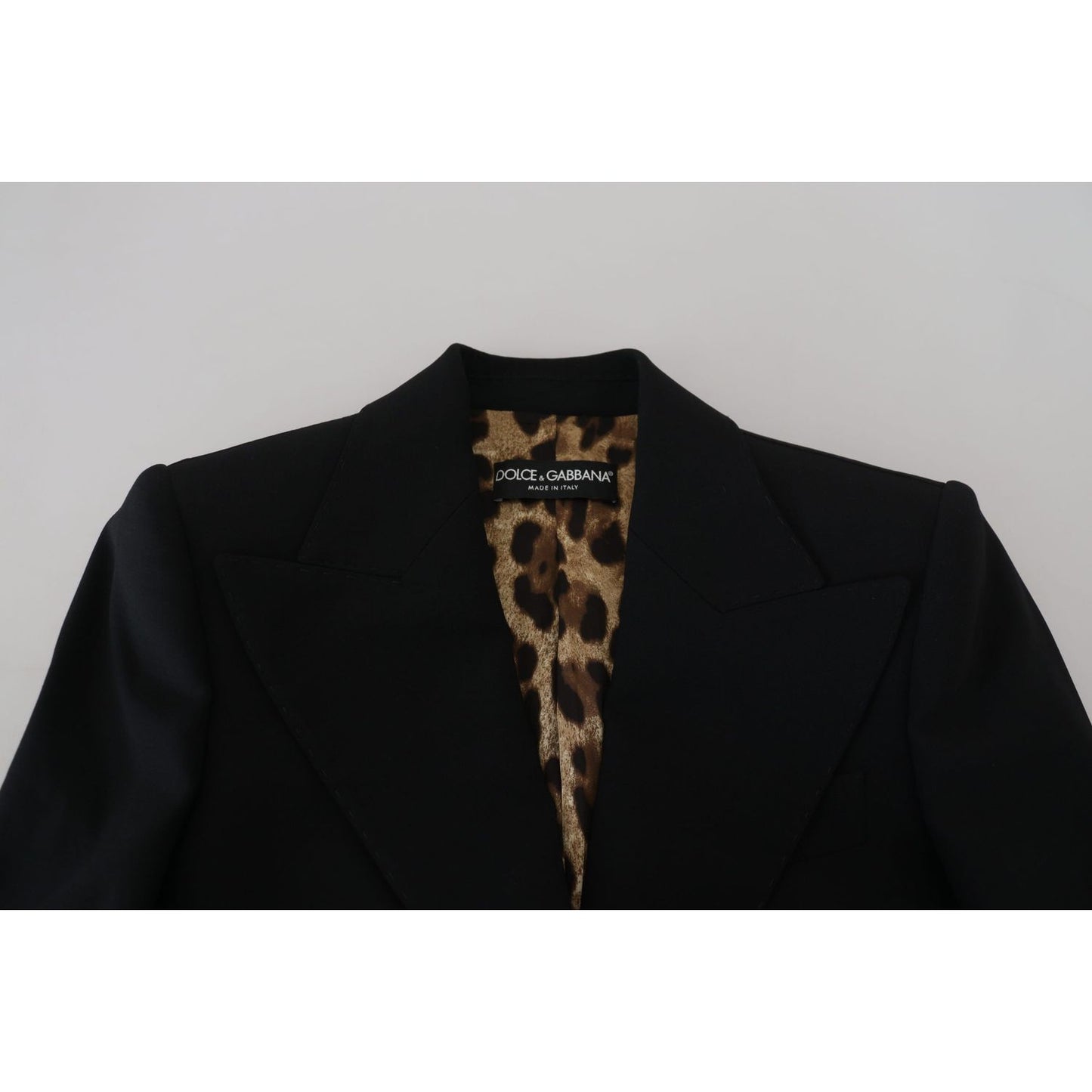 Dolce & Gabbana Elegant Black Stretch Wool Blazer Dolce & Gabbana