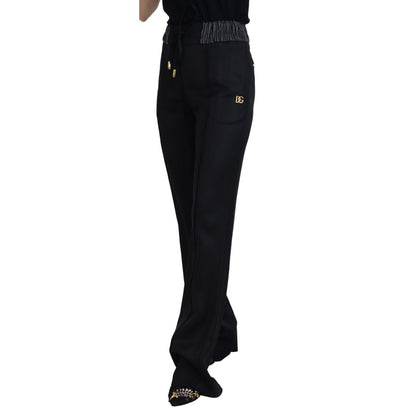 Dolce & Gabbana Black Straight Fit Cotton Pants