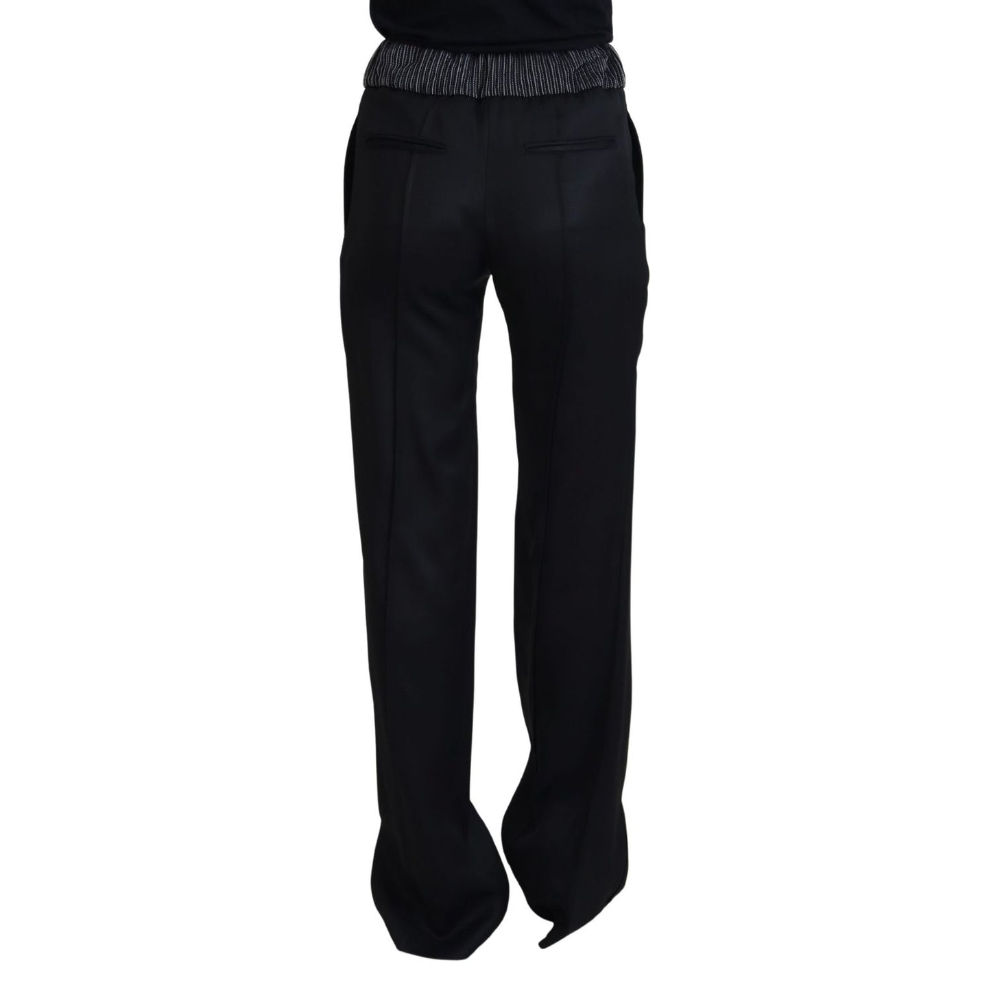 Dolce & Gabbana Black Straight Fit Cotton Pants