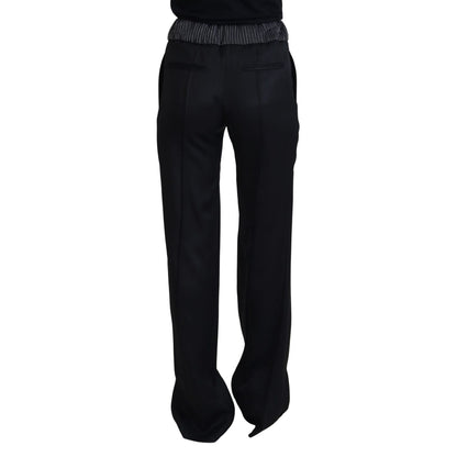 Dolce & Gabbana Black Straight Fit Cotton Pants