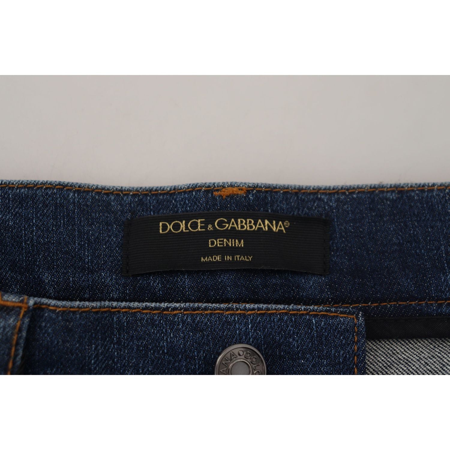 Dolce & Gabbana Black Floral Lace Front Skinny Denim Jeans