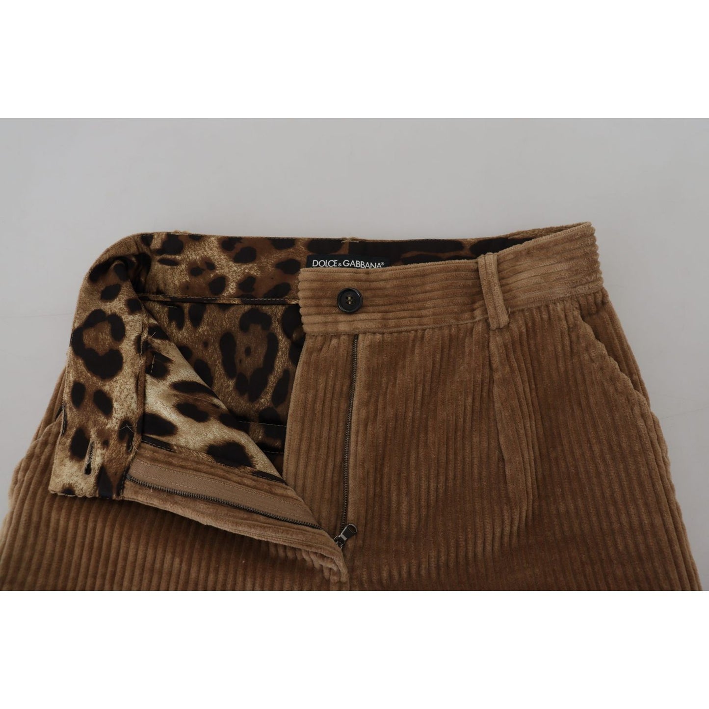 Dolce & Gabbana Elegant Brown Corduroy Pants for Sophisticated Style Dolce & Gabbana