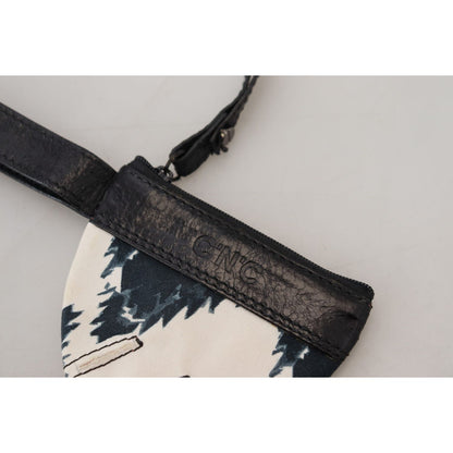 Costume National White Genuine Leather Coin Purse Strap Wallet