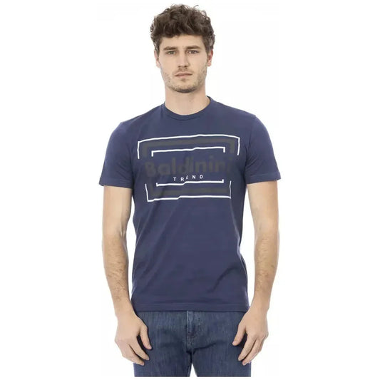 Baldinini Trend Blue Cotton Men T-Shirt Baldinini Trend