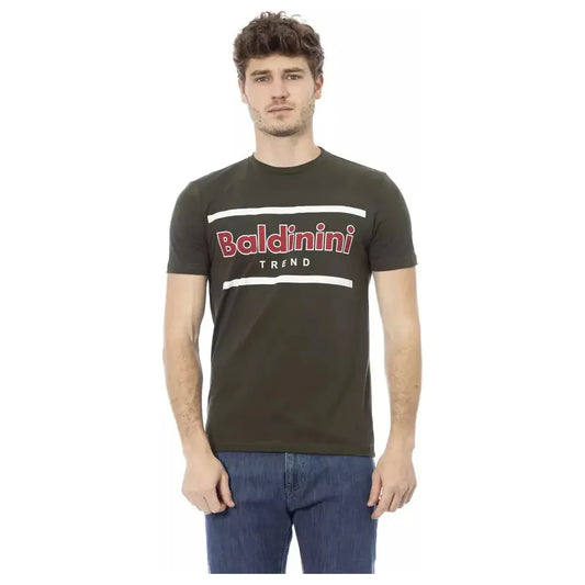 Baldinini Trend Green Cotton Men T-Shirt Baldinini Trend