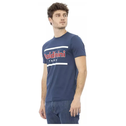 Baldinini Trend Blue Cotton Men T-Shirt Baldinini Trend