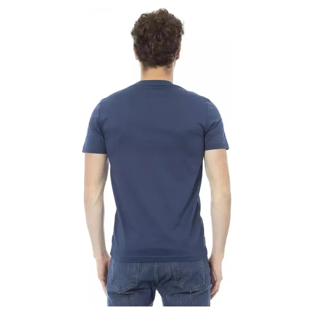 Baldinini Trend Blue Cotton Men T-Shirt Baldinini Trend