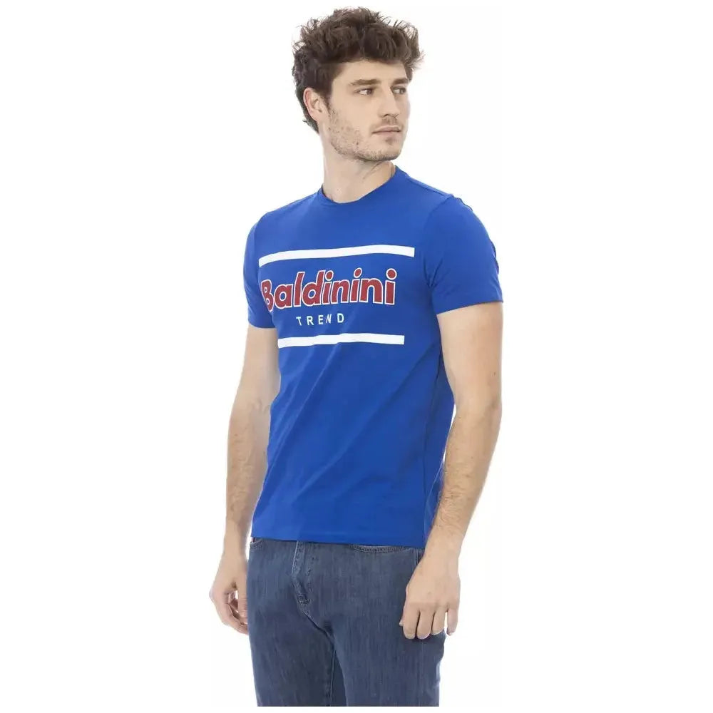 Baldinini Trend Blue Cotton Men T-Shirt Baldinini Trend