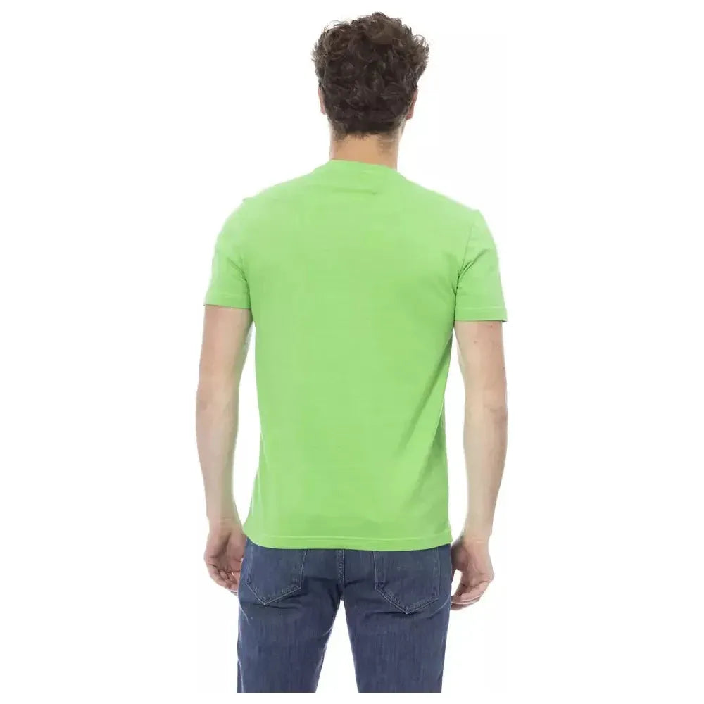 Baldinini Trend Green Cotton Men T-Shirt Baldinini Trend