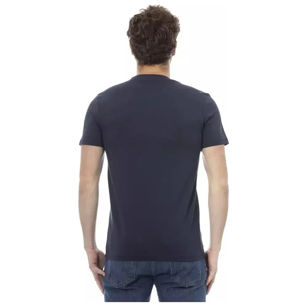 Baldinini Trend Blue Cotton Men T-Shirt Baldinini Trend