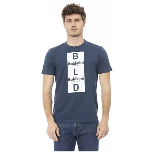 Baldinini Trend Blue Cotton Men T-Shirt Baldinini Trend