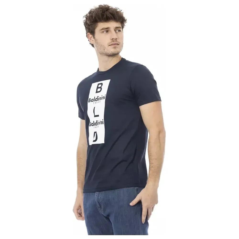 Baldinini Trend Blue Cotton Men T-Shirt Baldinini Trend