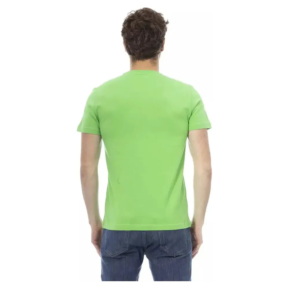 Baldinini Trend Green Cotton Men T-Shirt Baldinini Trend