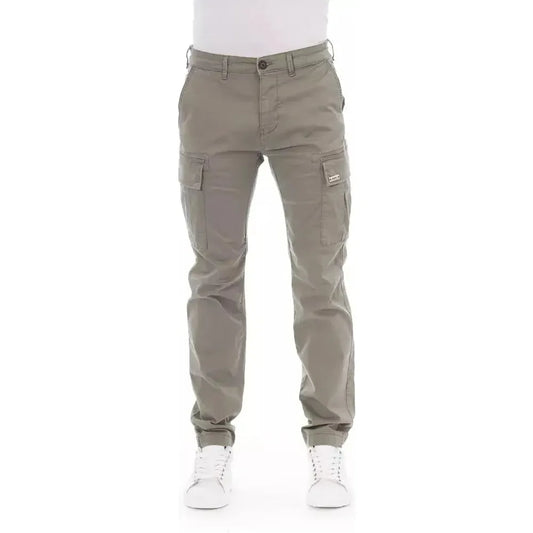 Baldinini Trend Beige Cotton Men Cargo Pant Baldinini Trend