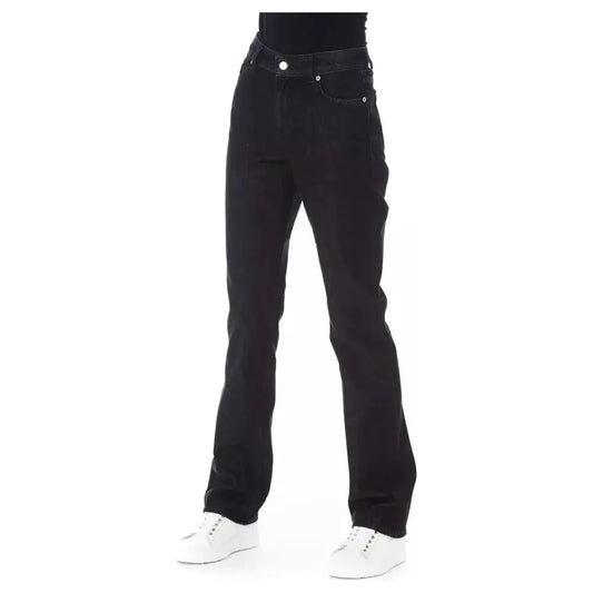 Baldinini Trend Black Cotton Women Jeans Baldinini Trend